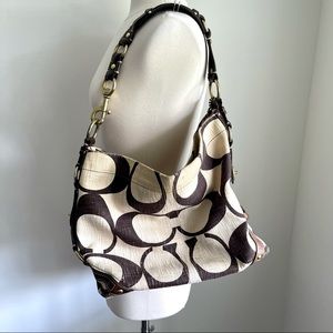Coach Carly signature hobo bag